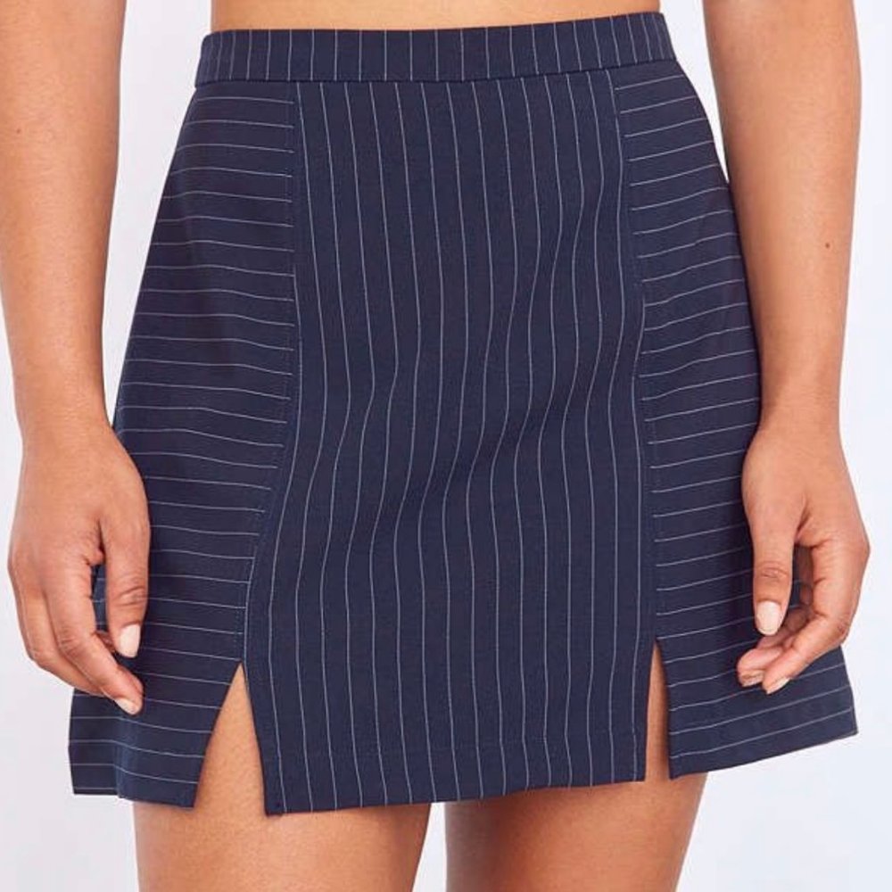 EUC Urban Outfitters Cooperative Stripe Slit Skirt - Picture 1 of 6